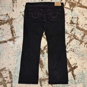 True Religion Mens Straight Black Jeans Size 42x32 Y2K